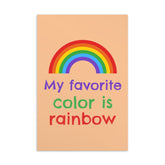 My Favourite Color Is Rainbow Postcard